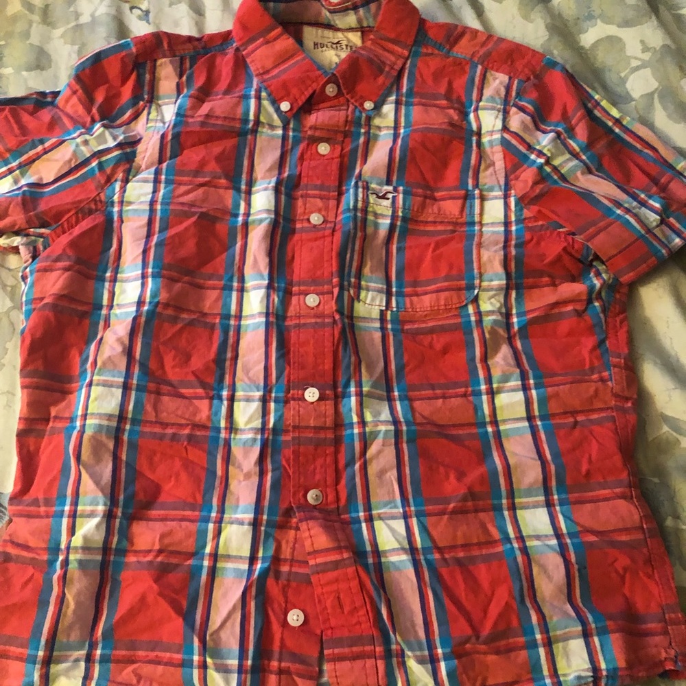 Plaid button down shirt